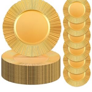 Gold Wave Charger Plate